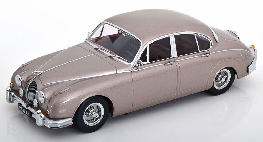 Jaguar MK II 3.8 LHD 1959 PEARL SILVER 1:18 KK-Scale KKDC181011